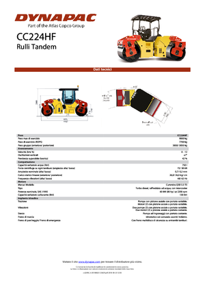 Tandem-Vibrowalzen Dynapac CC 224 HF