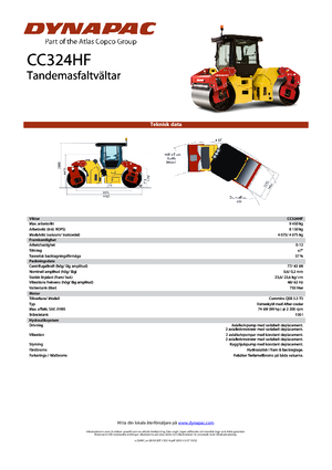 Tandem-Vibrowalzen Dynapac CC 324 HF