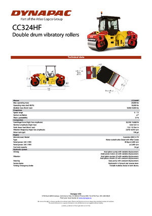 Tandem-Vibrowalzen Dynapac CC 324 HF