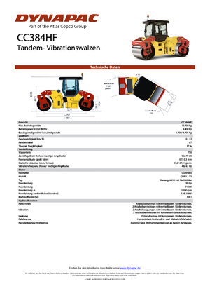 Tandem-Vibrowalzen Dynapac CC 384 HF