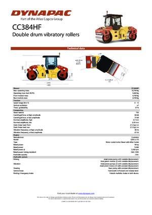 Tandem-Vibrowalzen Dynapac CC 384 HF