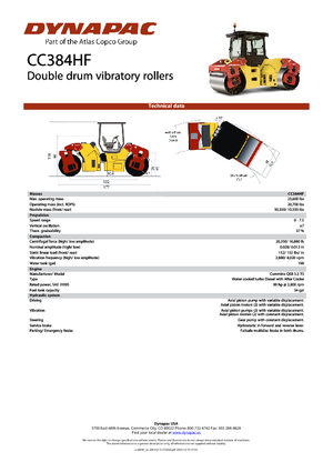 Tandem-Vibrowalzen Dynapac CC 384 HF