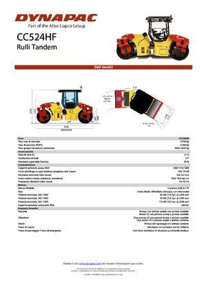 Tandem-Vibrowalzen Dynapac CC 524 HF