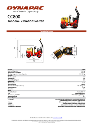 Tandem-Vibrowalzen Dynapac CC 800