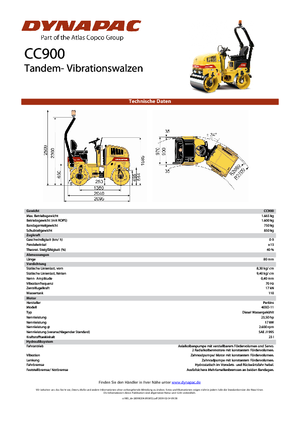 Tandem-Vibrowalzen Dynapac CC 900