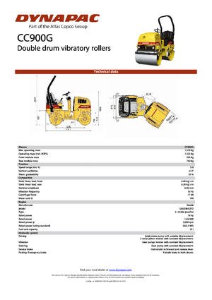 Tandem-Vibrowalzen Dynapac CC 900 G