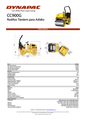 Tandem-Vibrowalzen Dynapac CC 900 G