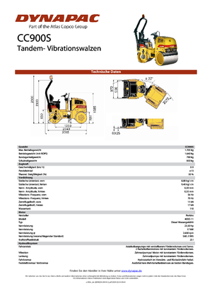 Tandem-Vibrowalzen Dynapac CC 900 S