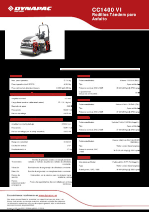 Tandem-Vibrowalzen Dynapac CC1400 VI