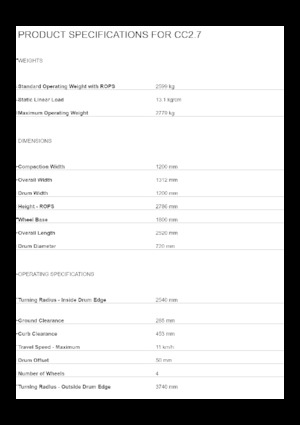 Tandem-Vibrowalzen Caterpillar CC2.7