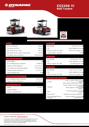Tandem-Vibrowalzen Dynapac CC2300 VI