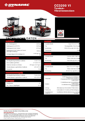 Tandem-Vibrowalzen Dynapac CC3200 VI