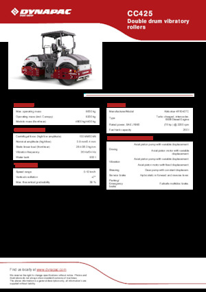 Tandem-Vibrowalzen Dynapac CC425