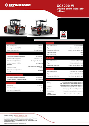Tandem-Vibrowalzen Dynapac CC5200 VI