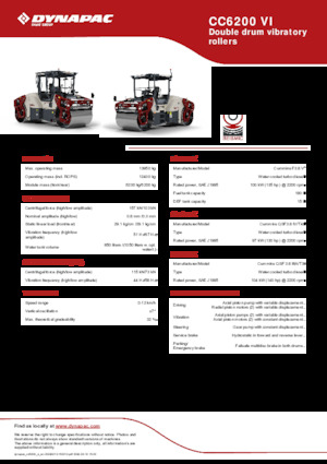 Tandem-Vibrowalzen Dynapac CC6200 VI