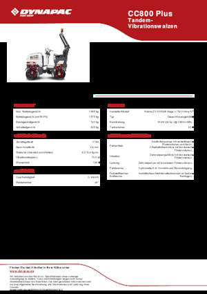 Tandem-Vibrowalzen Dynapac CC800 Plus