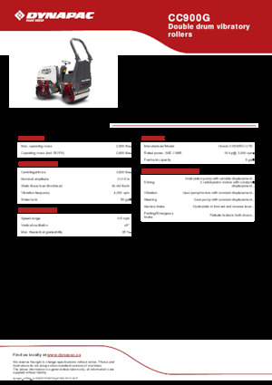 Tandem-Vibrowalzen Dynapac CC900G