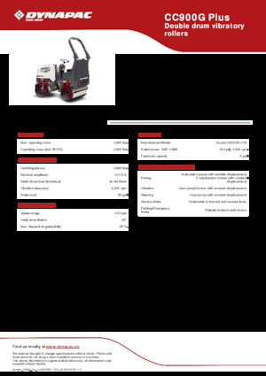 Tandem-Vibrowalzen Dynapac CC900G Plus