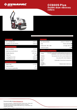 Tandem-Vibrowalzen Dynapac CC900S Plus