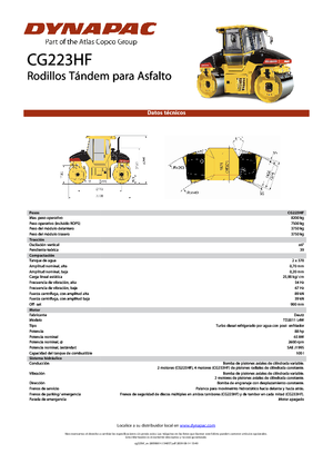 Tandem-Vibrowalzen Dynapac CG 223 HF