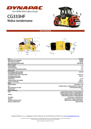 Tandem-Vibrowalzen Dynapac CG 333 HF