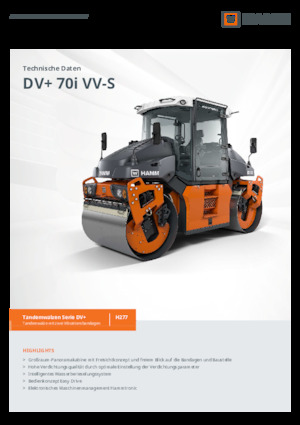 Tandem-Vibrowalzen Hamm DV+ 70i VV-S
