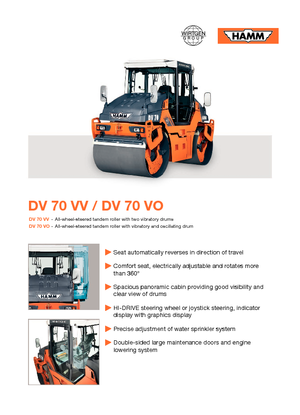 Tandem-Vibrowalzen Hamm DV 70 VO
