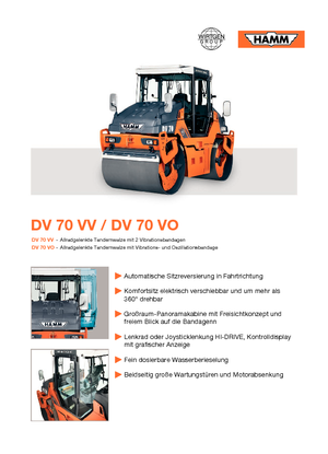 Tandem-Vibrowalzen Hamm DV 70 VO