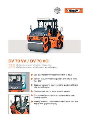 Tandem-Vibrowalzen Hamm DV 70 W