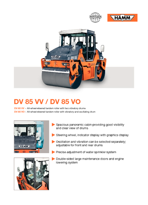 Tandem-Vibrowalzen Hamm DV 85 VV