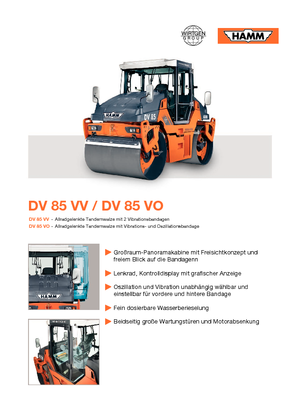 Tandem-Vibrowalzen Hamm DV 85 VV
