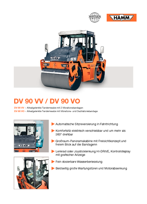 Tandem-Vibrowalzen Hamm DV 90 VO