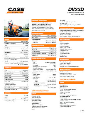 Tandem-Vibrowalzen Case DV23D
