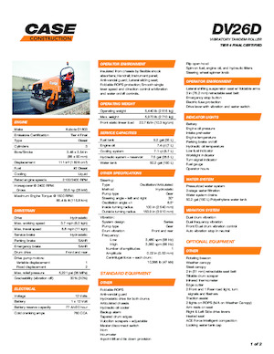 Tandem-Vibrowalzen Case DV26D