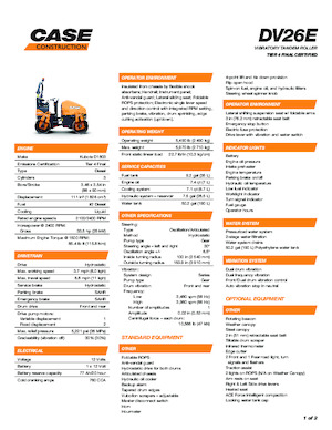 Tandem-Vibrowalzen Case DV26E