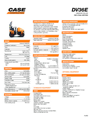 Tandem-Vibrowalzen Case DV36E