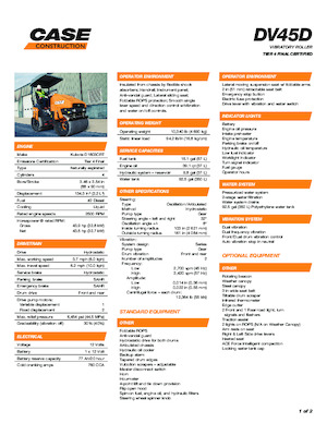 Tandem-Vibrowalzen Case DV45D