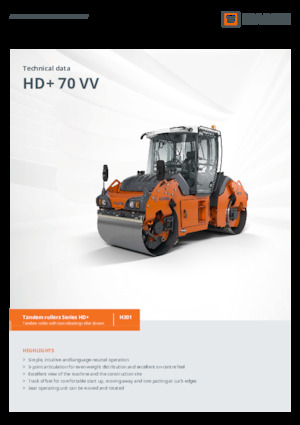 Tandem-Vibrowalzen Hamm HD+ 70 VV