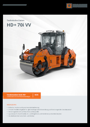 Tandem-Vibrowalzen Hamm HD+ 70i VV
