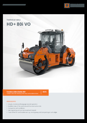 Tandem-Vibrowalzen Hamm HD+ 80i VO