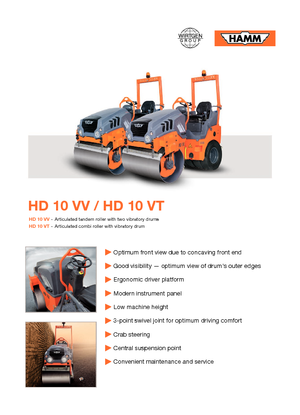 Tandem-Vibrowalzen Hamm HD 10 VV