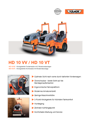 Tandem-Vibrowalzen Hamm HD 10 VV