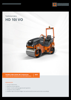 Tandem-Vibrowalzen Hamm HD 10i VO