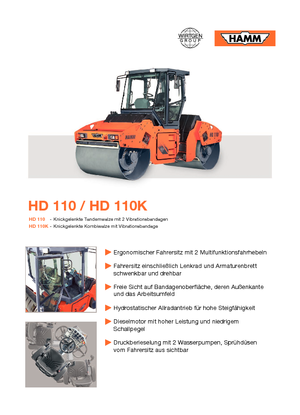 Tandem-Vibrowalzen Hamm HD 110