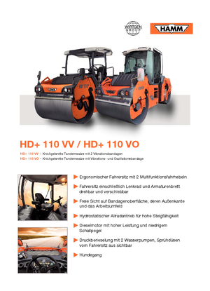Tandem-Vibrowalzen Hamm HD 110 VO