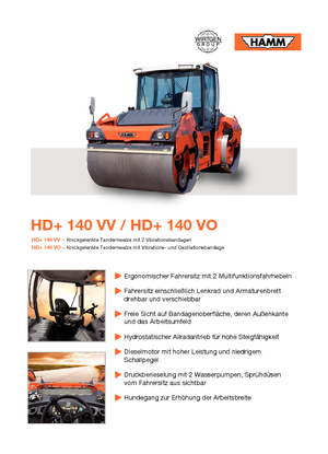 Tandem-Vibrowalzen Hamm HD 140 VO