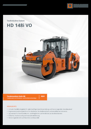 Tandem-Vibrowalzen Hamm HD 148i VO
