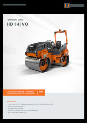 Tandem-Vibrowalzen Hamm HD 14i VO