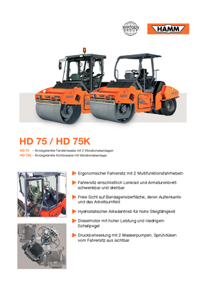Tandem-Vibrowalzen Hamm HD 75