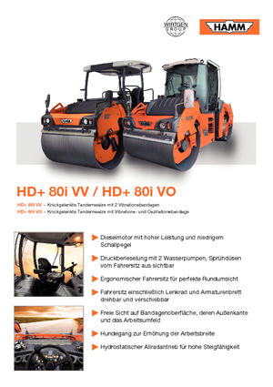 Tandem-Vibrowalzen Hamm HD 80 i VV